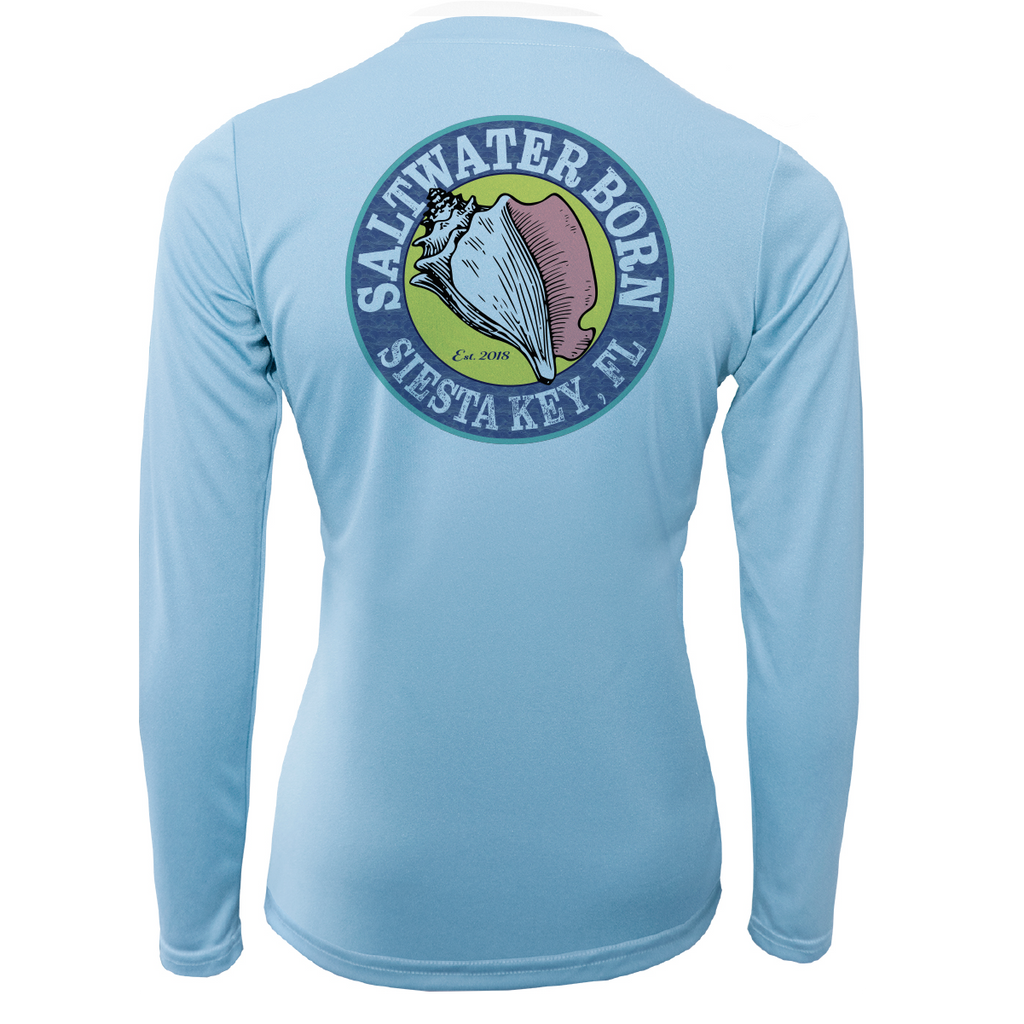 Siesta Key, FL "Saltwater Heals Everything" Women's Long Sleeve UPF 50+ Dry-Fit Shirt