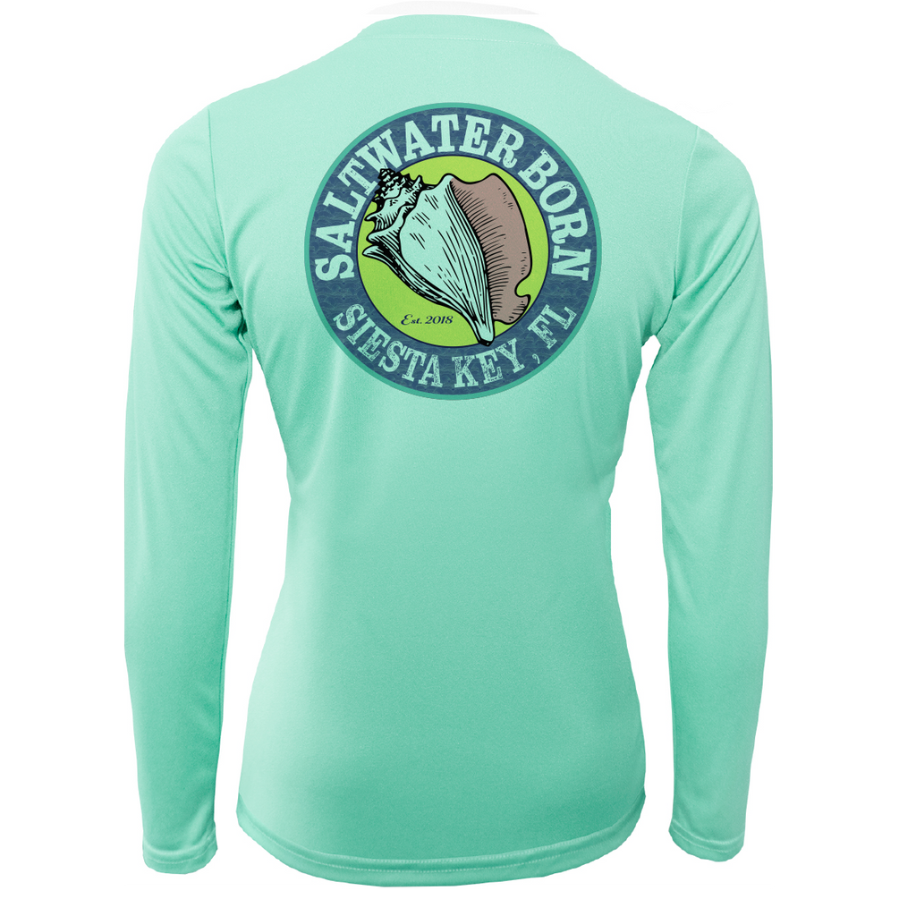 Siesta Key, FL "Saltwater Heals Everything" Women's Long Sleeve UPF 50+ Dry-Fit Shirt