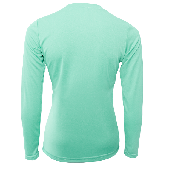 "Life Is Better At The Beach" Conch Women's Long Sleeve UPF 50+ Dry-Fit Shirt (No Back)