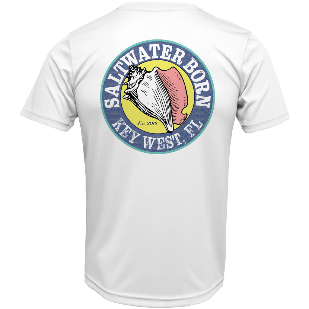 Key West, FL Marlin on Chest Short Sleeve UPF 50+ Dry-Fit Shirt
