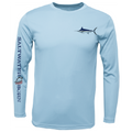Blue Marlin on Chest Long Sleeve UPF 50+ Dry-Fit Shirt