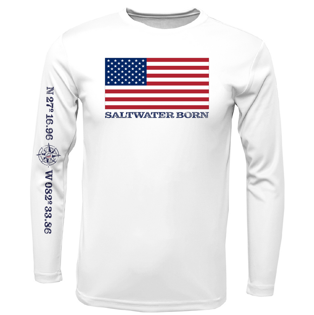Siesta Key, FL USA Born Long Sleeve UPF 50+ Dry-Fit Shirt