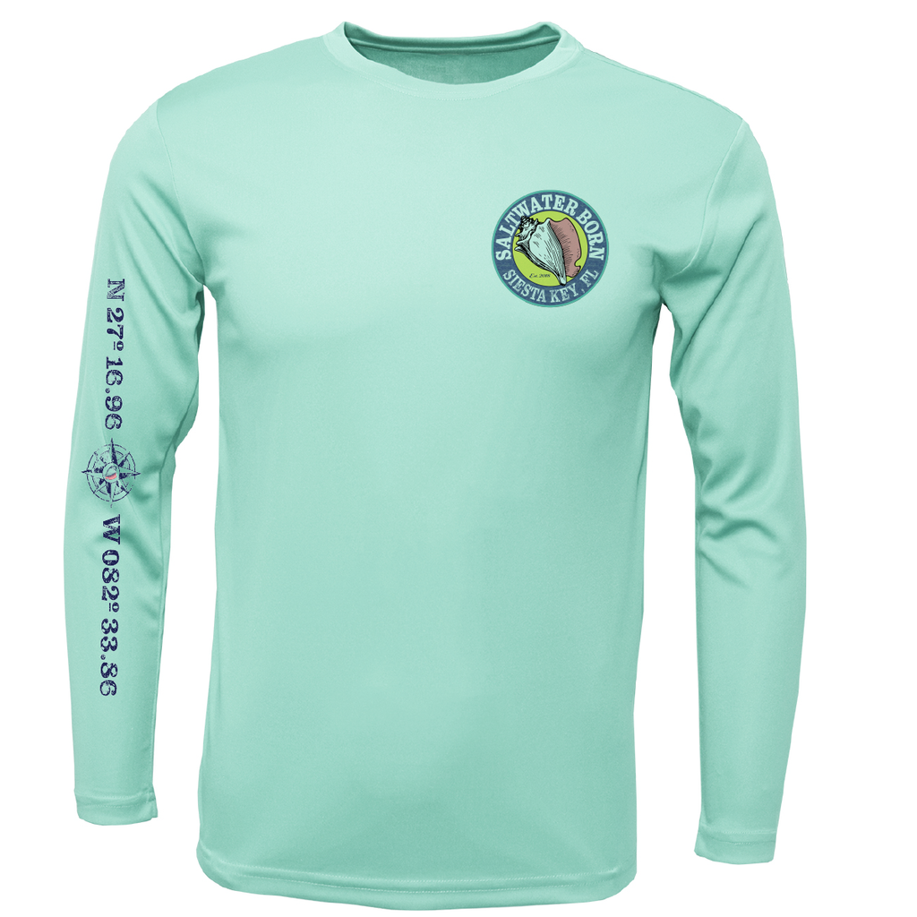 Siesta Key, FL Blacktip Long Sleeve UPF 50+ Dry-Fit Shirt
