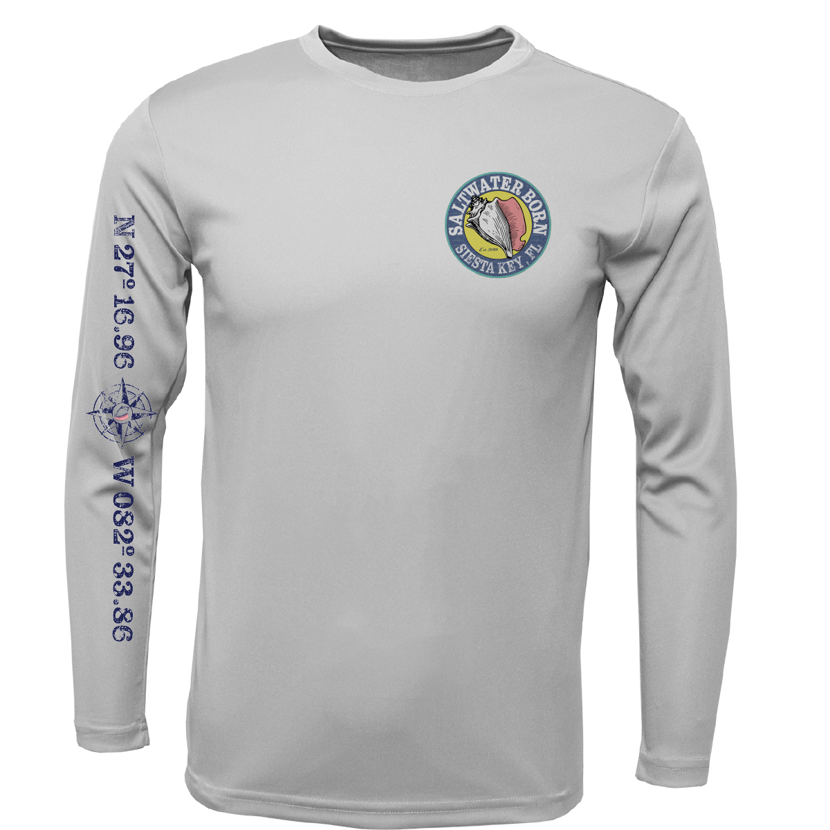 Siesta Key, FL Tarpon Long Sleeve UPF 50+ Dry-Fit Shirt