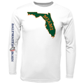 Miami Orange and Green Key West, FL Long Sleeve UPF 50+ Dry-Fit Shirt