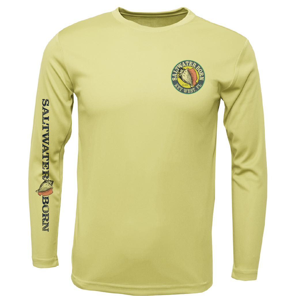 Key West, FL Turtle Men's Long Sleeve UPF 50+ Dry-Fit Shirt