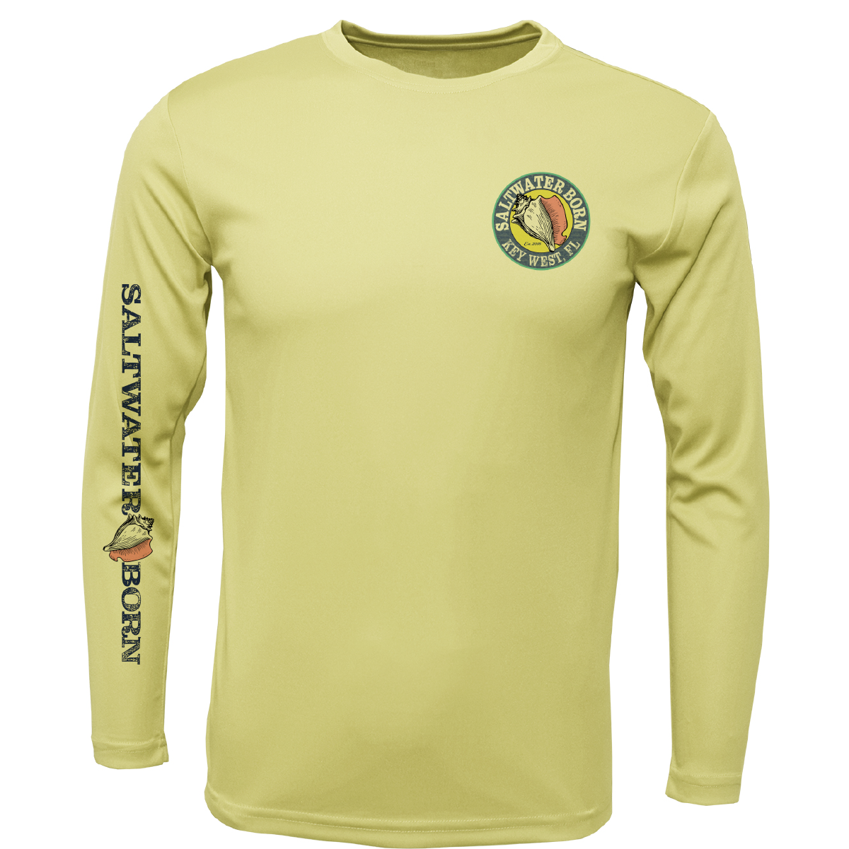 Key West, FL Turtle Men's Long Sleeve UPF 50+ Dry-Fit Shirt
