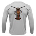 Key West, FL Realistic Lobster Men's Long Sleeve UPF 50+ Dry-Fit Shirt