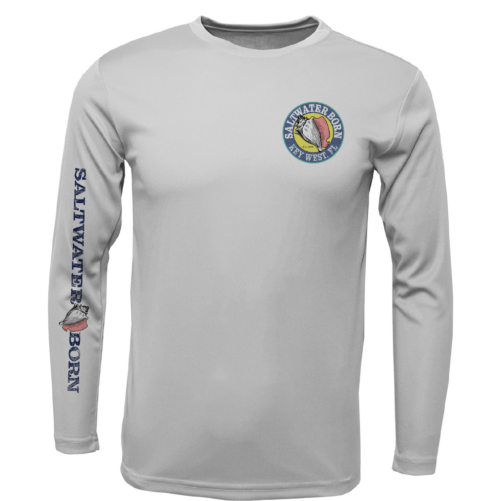 Key West, FL Turtle Men's Long Sleeve UPF 50+ Dry-Fit Shirt