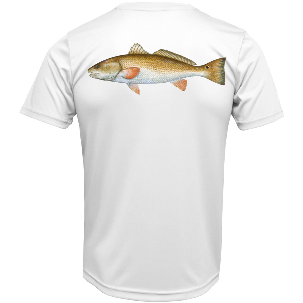 USA Redfish Short Sleeve UPF 50+ Dry-Fit Shirt