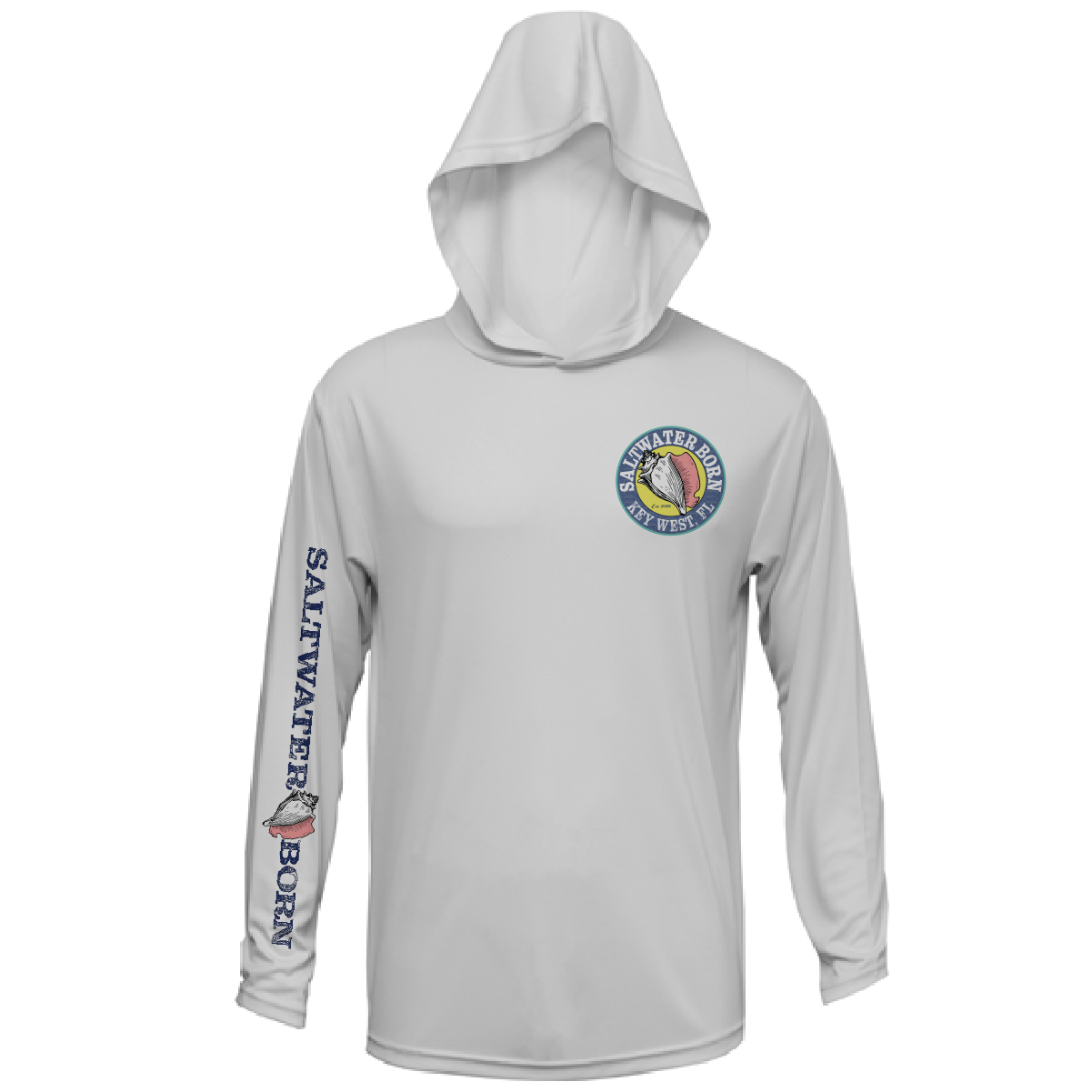 Key West, FL Realistic Turtle Long Sleeve UPF 50+ Dry-Fit Hoodie