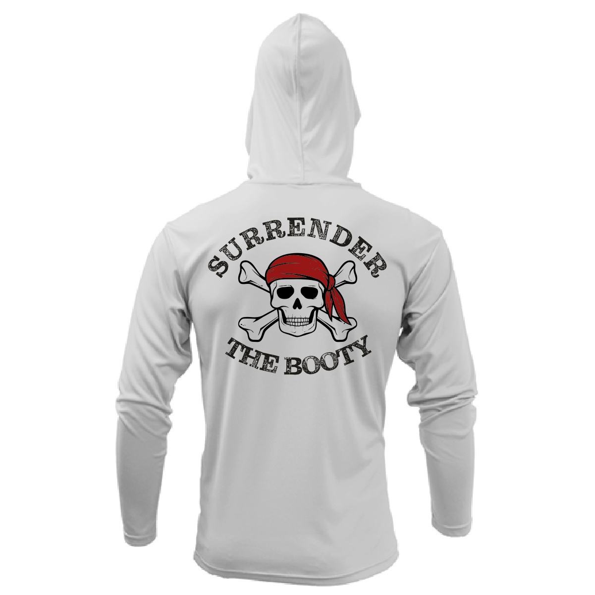 Michigan Freshwater Born "Surrender The Booty" Men's Long Sleeve UPF 50+ Dry-Fit Hoodie