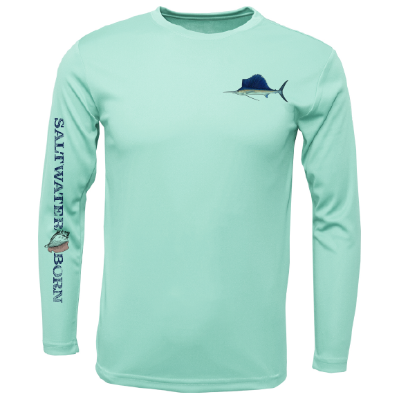SK Sailfish on Chest Long Sleeve UPF 50+ Dry-Fit Shirt