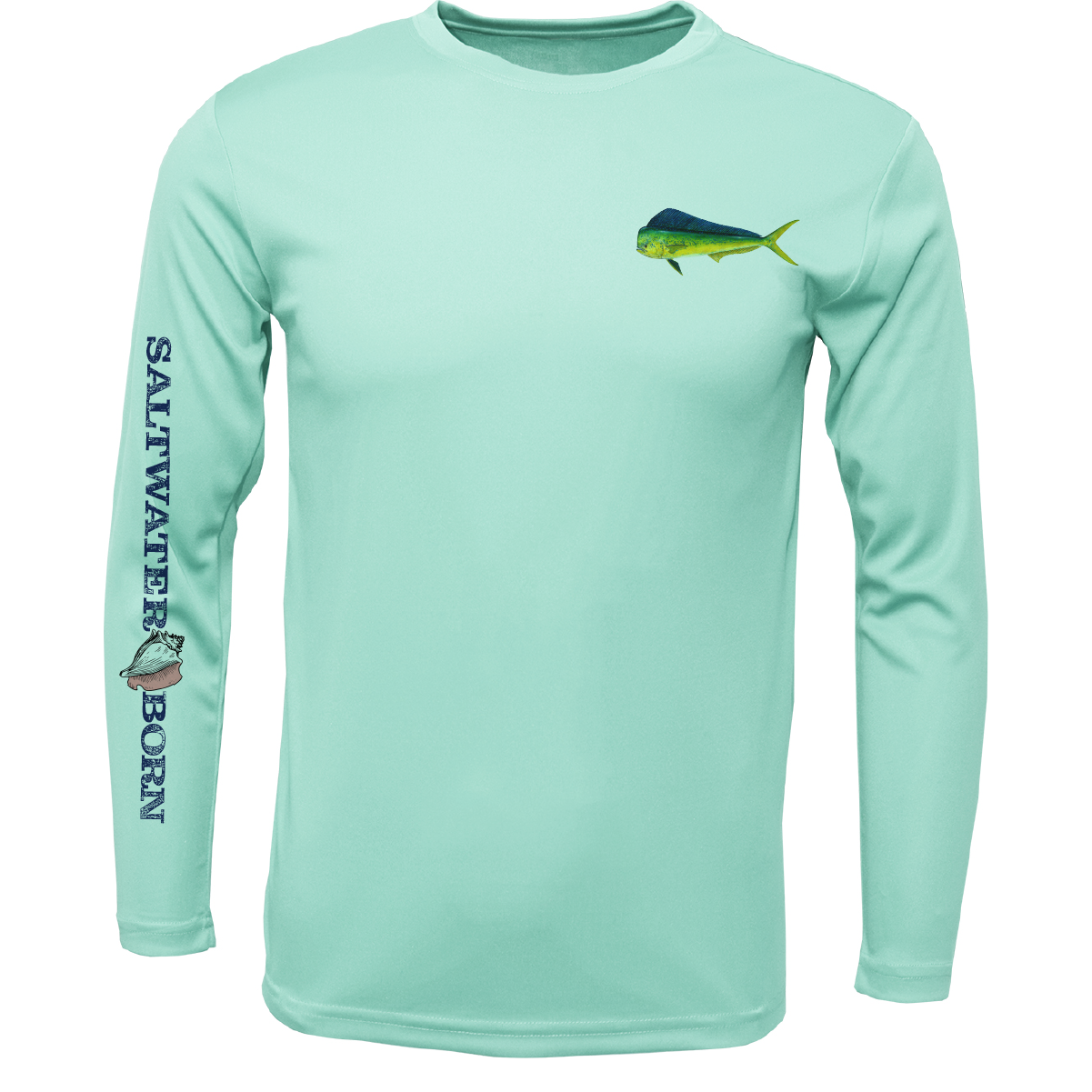Key West, FL Mahi on Chest Long Sleeve UPF 50+ Dry-Fit Shirt