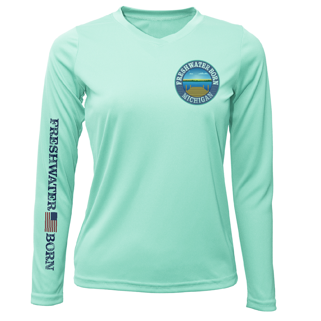 Michigan Freshwater Born Perch Women's Long Sleeve UPF 50+ Dry-Fit Shirt