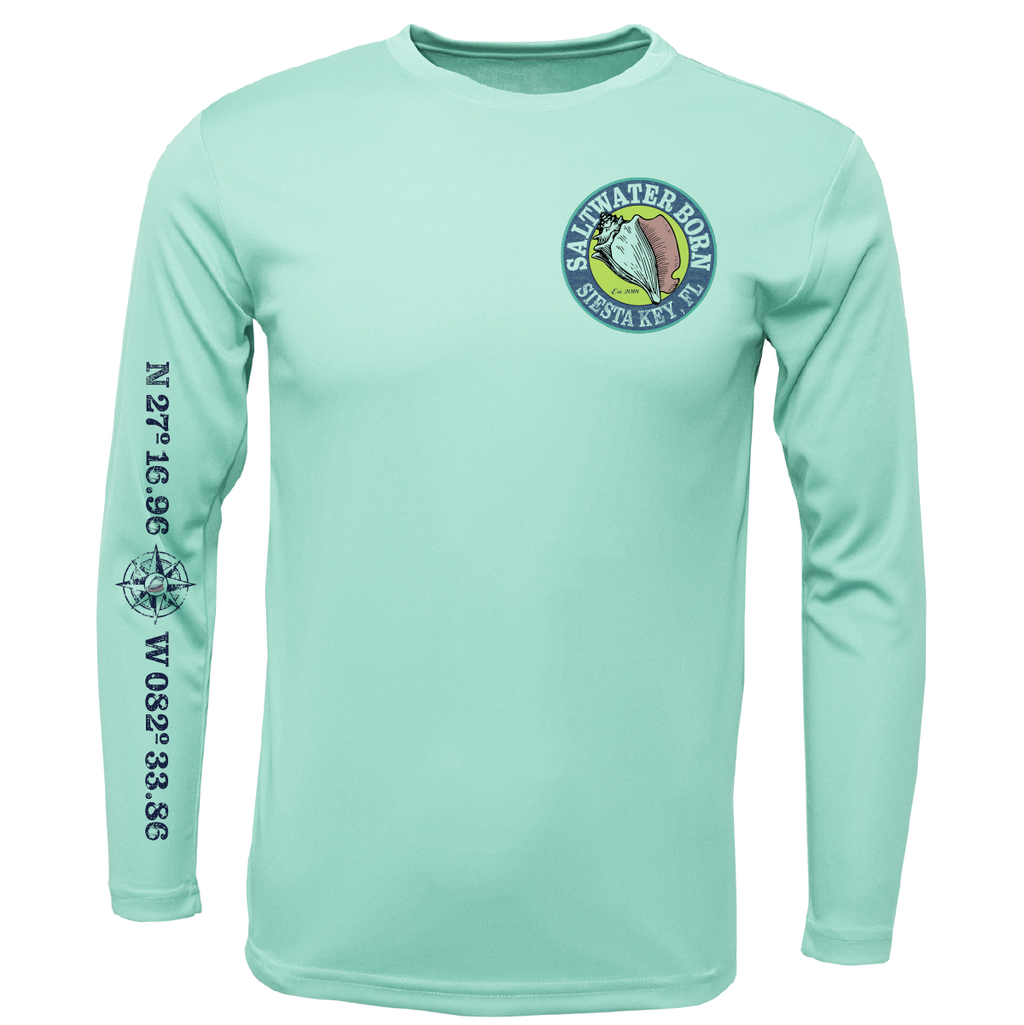 Siesta Key, FL "Surrender The Booty" Men's Long Sleeve UPF 50+ Dry-Fit Shirt