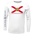 Siesta Key, FL Florida Flag Long Sleeve UPF 50+ Dry-Fit Shirt