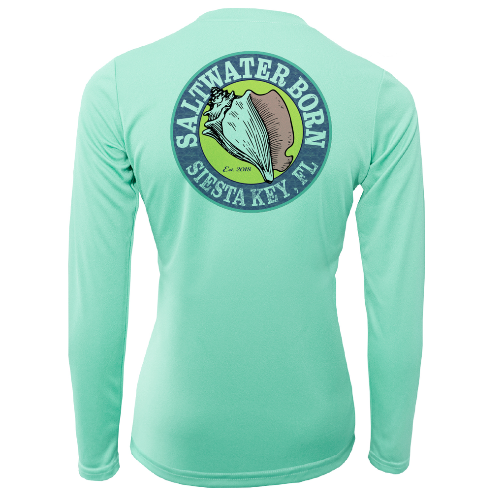 Siesta Key Horseshoe Crab Women's Long Sleeve UPF 50+ Dry-Fit Shirt