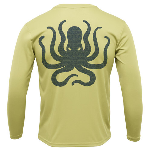 DFW, TX Freshwater Born Kraken Men's Long Sleeve UPF 50+ Dry-Fit Shirt