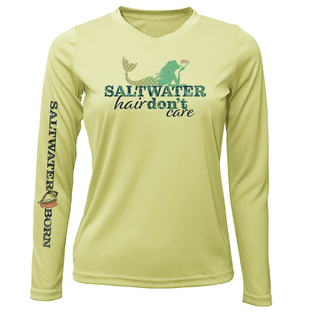 Tarpon Springs, FL "Saltwater Hair Don't Care" Long Sleeve UPF 50+ Dry-Fit Shirt