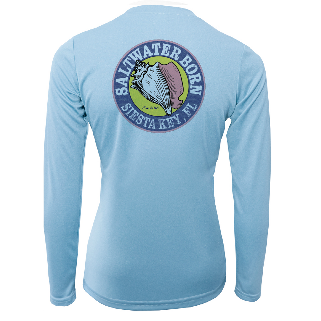 Siesta Key "Saltwater Hair...Don't Care" Long Sleeve UPF 50+ Dry-Fit Shirt
