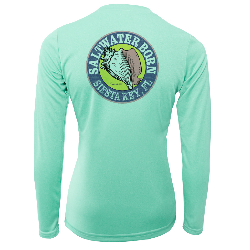 Siesta Key "Saltwater Hair...Don't Care" Long Sleeve UPF 50+ Dry-Fit Shirt