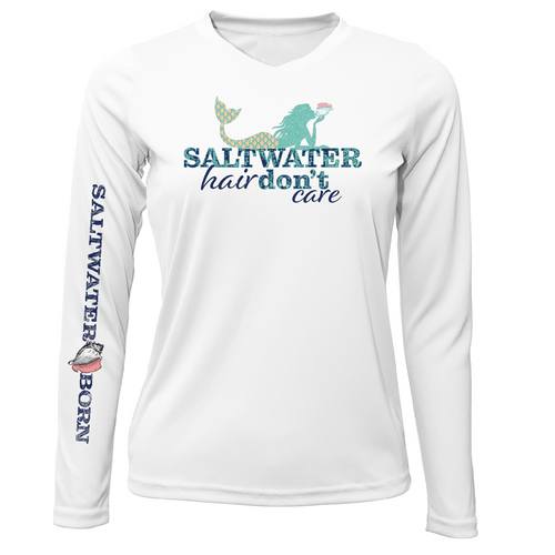 Dunedin, FL "Saltwater Hair Don't Care" Long Sleeve UPF 50+ Dry-Fit Shirt