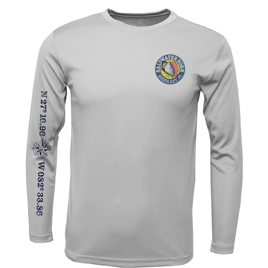 Siesta Key, FL Snook Men's Long Sleeve UPF 50+ Dry-Fit Shirt