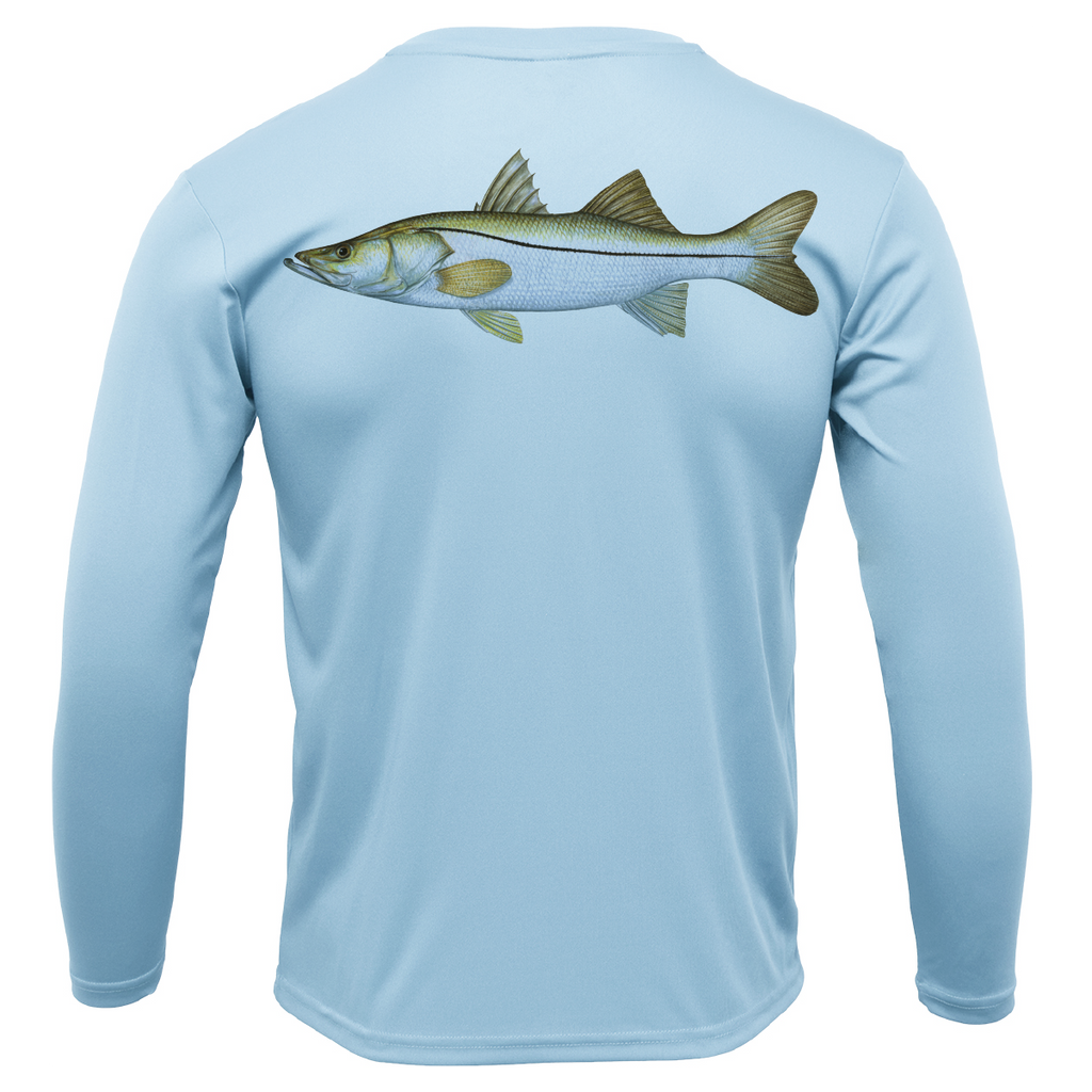 Siesta Key, FL Snook Men's Long Sleeve UPF 50+ Dry-Fit Shirt