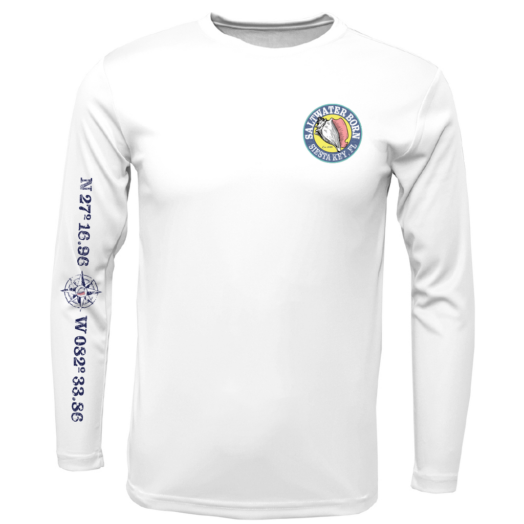 Siesta Key, FL Snook Men's Long Sleeve UPF 50+ Dry-Fit Shirt