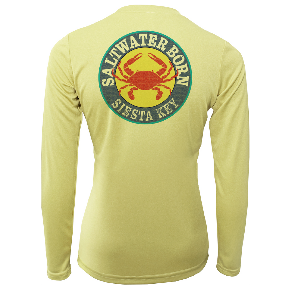Siesta Key Steamed Crab Women's Long Sleeve UPF 50+ Dry-Fit Shirt
