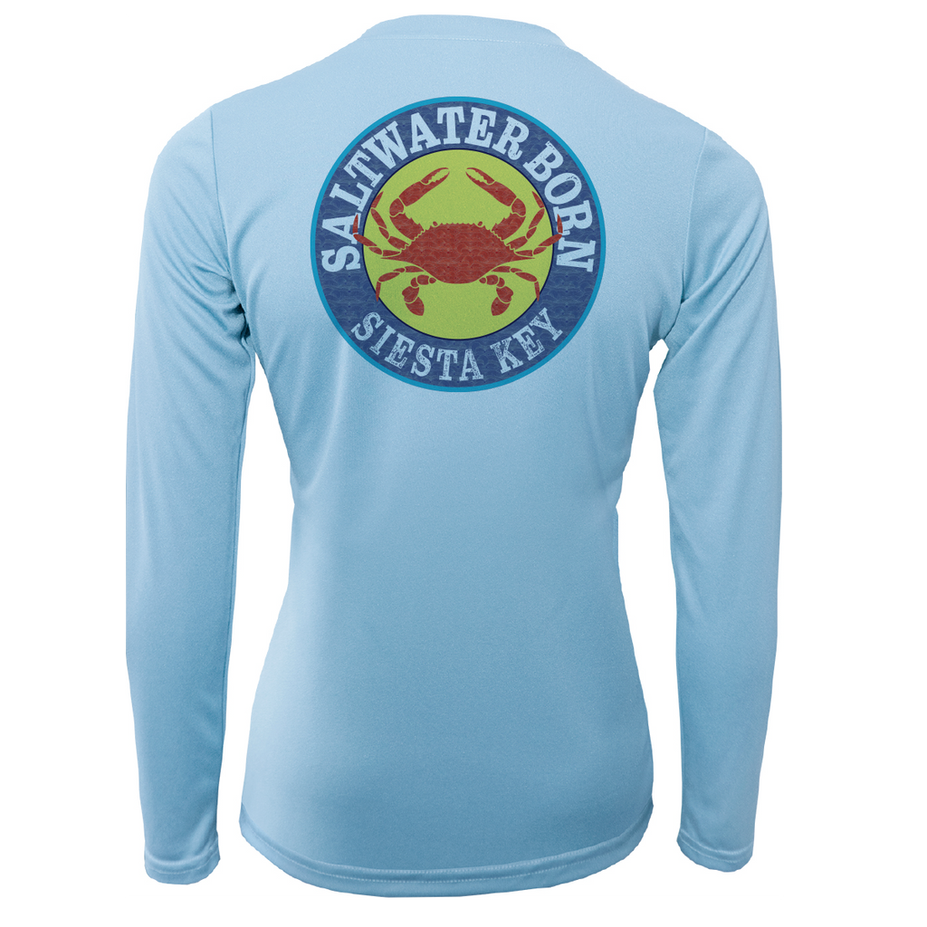 Siesta Key Steamed Crab Women's Long Sleeve UPF 50+ Dry-Fit Shirt