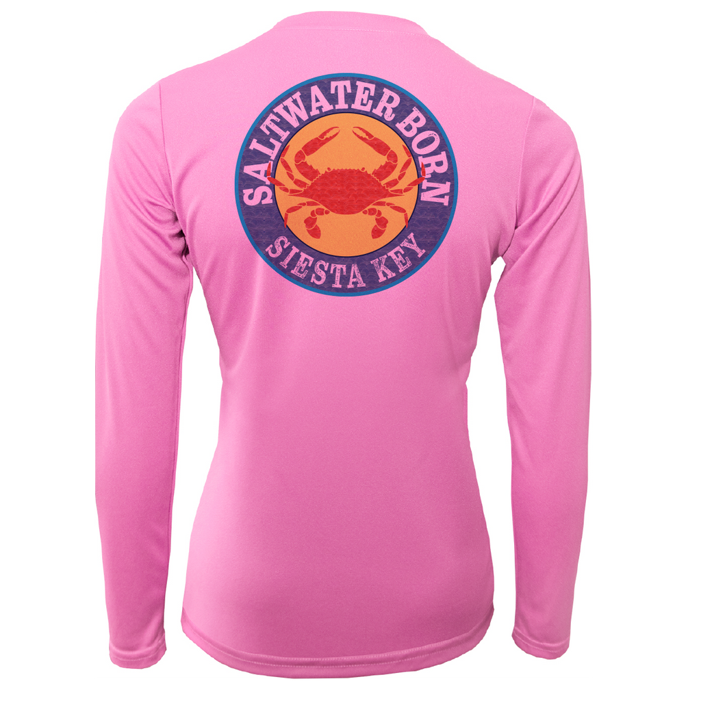 Siesta Key Steamed Crab Women's Long Sleeve UPF 50+ Dry-Fit Shirt