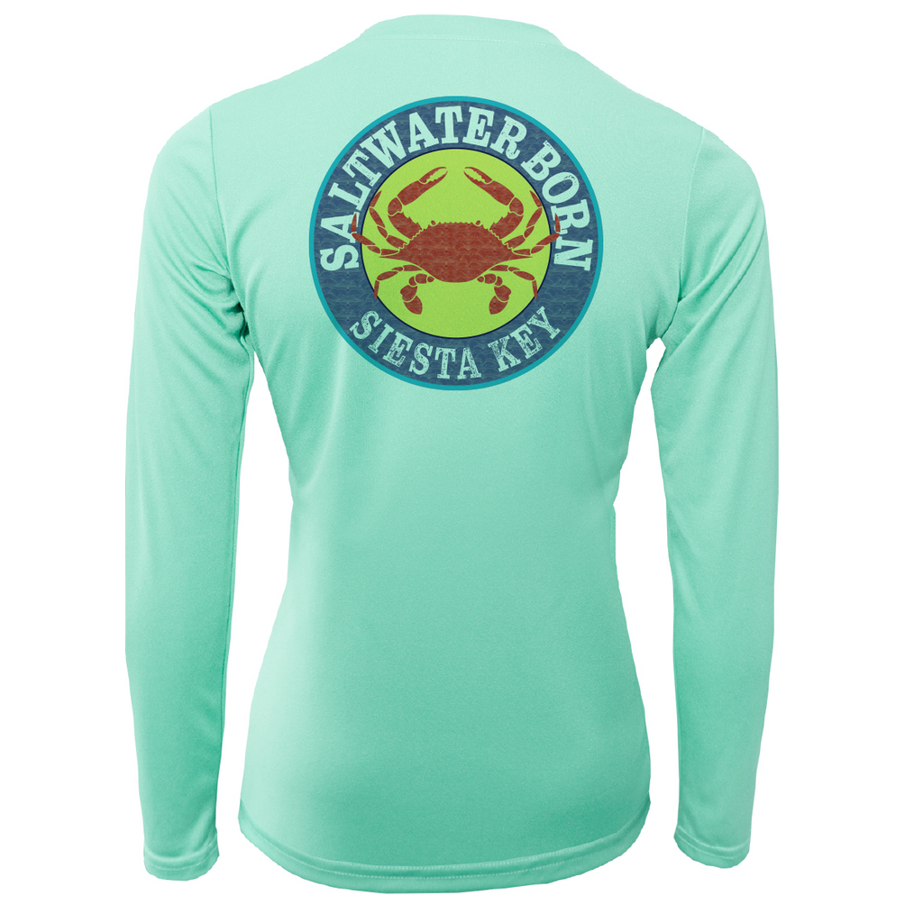 Siesta Key Steamed Crab Women's Long Sleeve UPF 50+ Dry-Fit Shirt