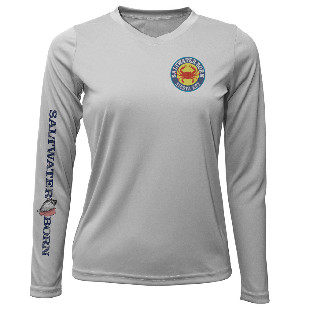 Siesta Key Steamed Crab Women's Long Sleeve UPF 50+ Dry-Fit Shirt