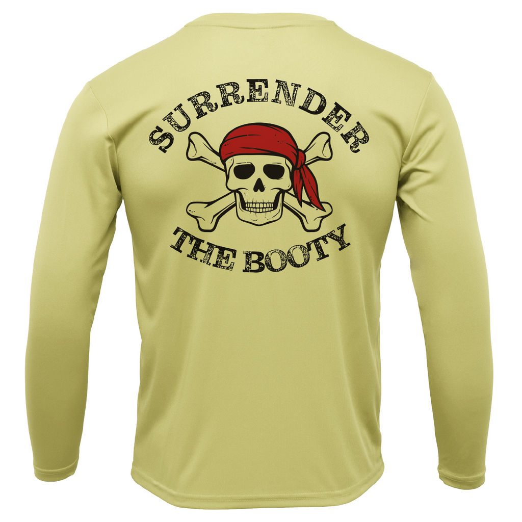 Siesta Key, FL "Surrender The Booty" Men's Long Sleeve UPF 50+ Dry-Fit Shirt