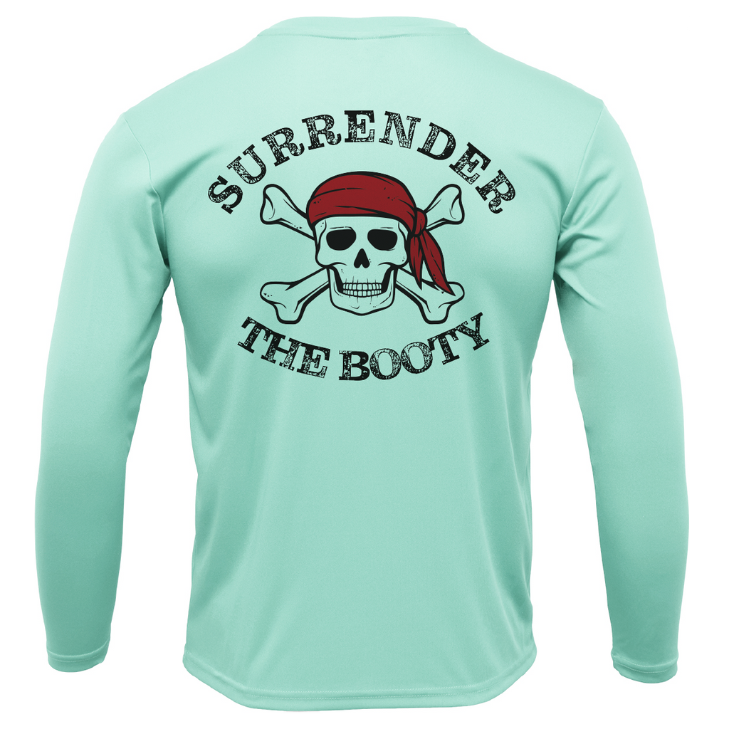 Siesta Key, FL "Surrender The Booty" Men's Long Sleeve UPF 50+ Dry-Fit Shirt