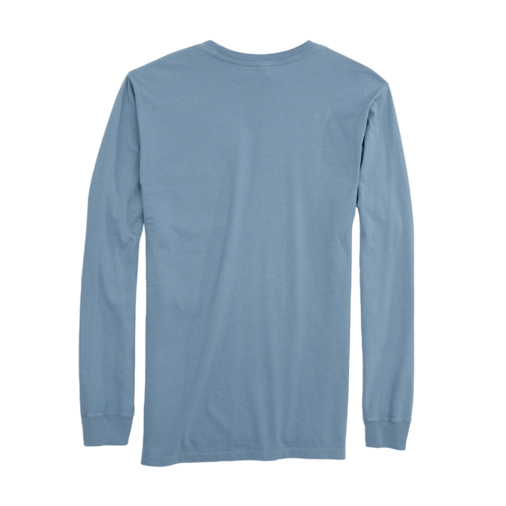 Saltwater Born Men's Linear Logo Cotton Long Sleeve Shirt