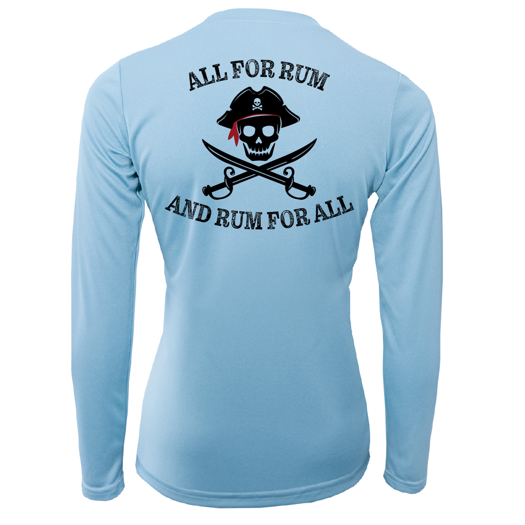 Michigan Freshwater Born "All For Rum and Rum For All" Women's Long Sleeve UPF 50+ Dry-Fit Shirt