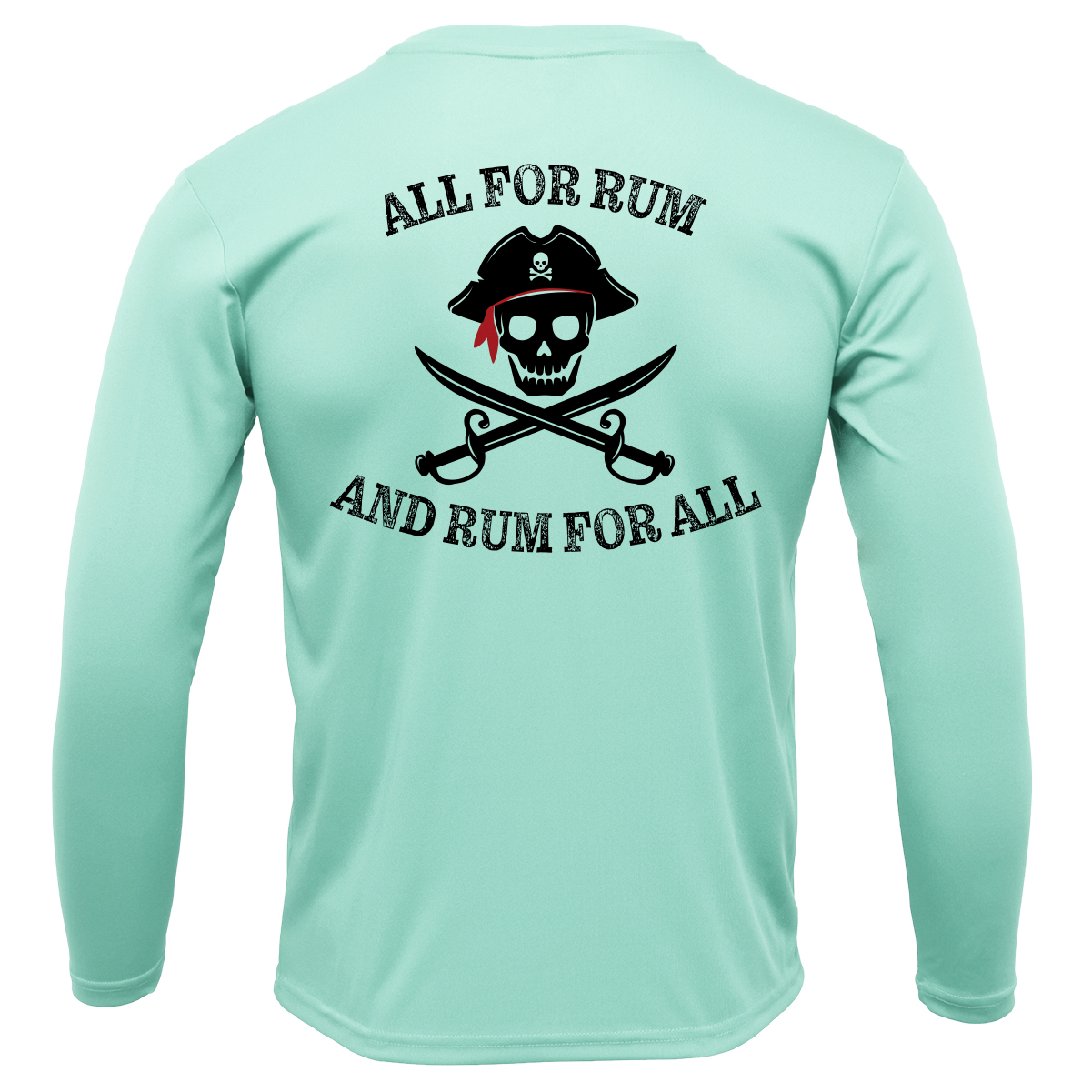 Florida Freshwater Born "All For Rum and Rum For All" Men's Long Sleeve UPF 50+ Dry-Fit Shirt