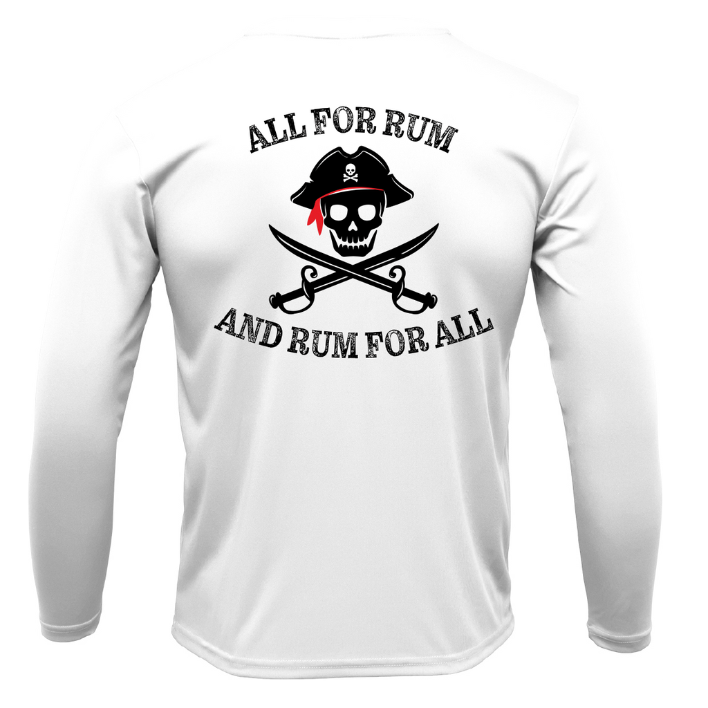 Texas Freshwater Born "All For Rum and Rum For All" Men's Long Sleeve UPF 50+ Dry-Fit Shirt