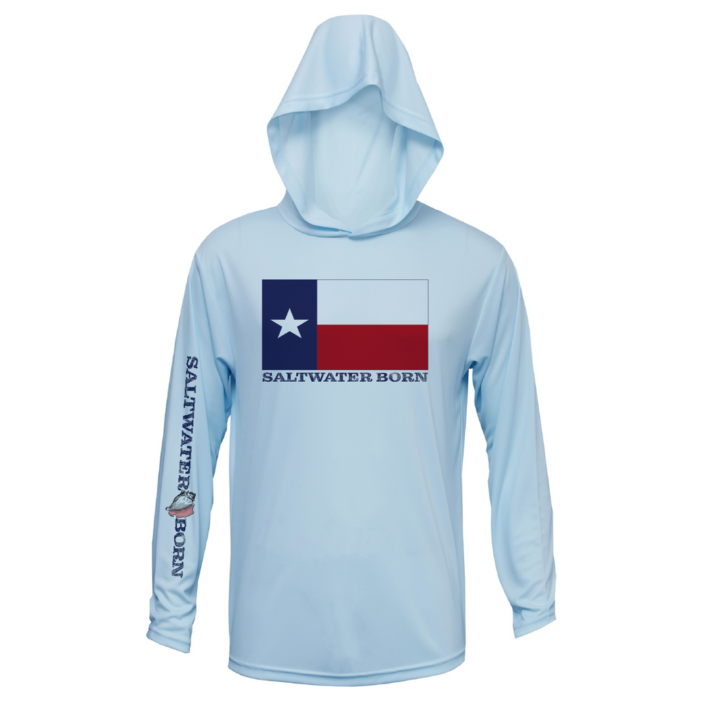Texas Flag Boys Long Sleeve UPF 50+ Dry-Fit Hoody