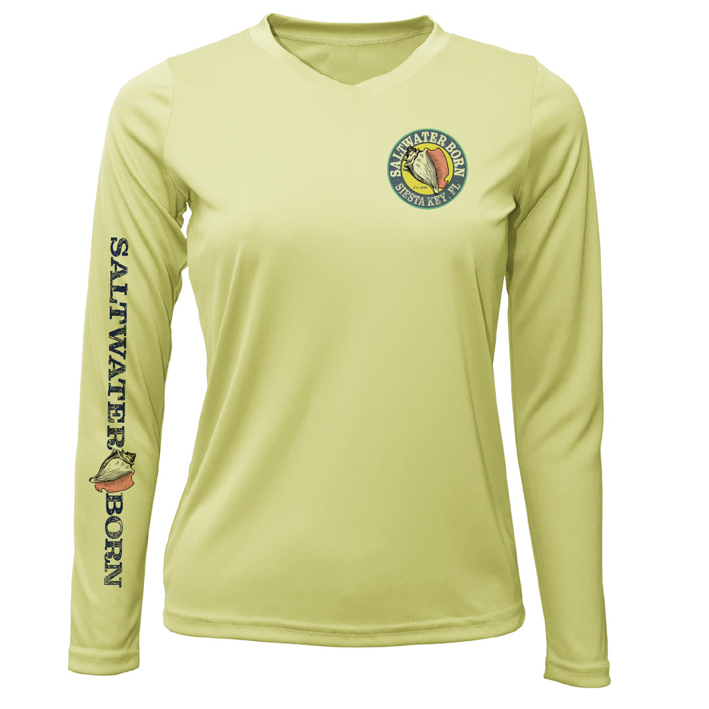 Siesta Key "The Beach Gives me Porpoise" Women's Long Sleeve UPF 50+ Dry-Fit Shirt