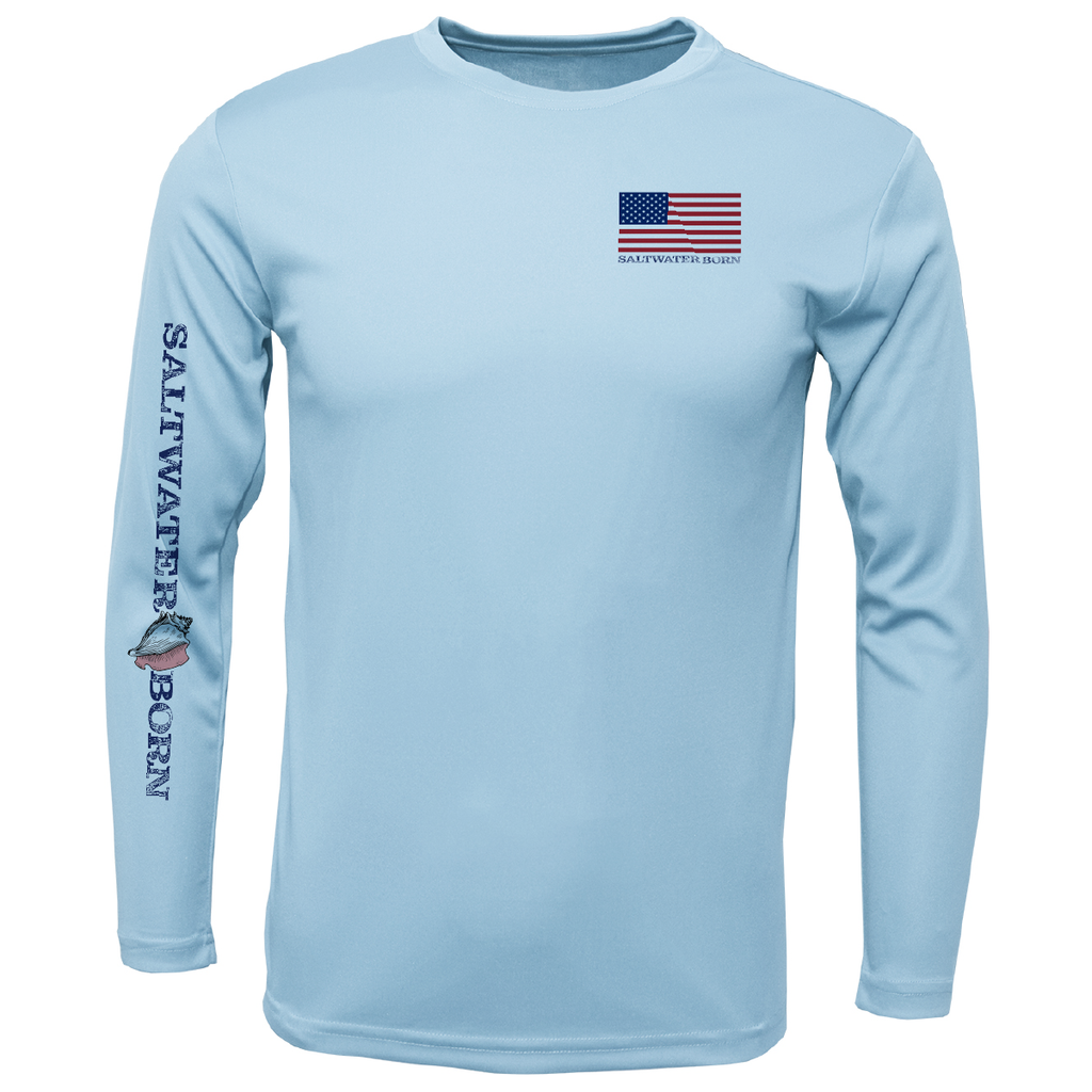 USA Jumbo Gulf Shrimp Long Sleeve UPF 50+ Dry-Fit Shirt