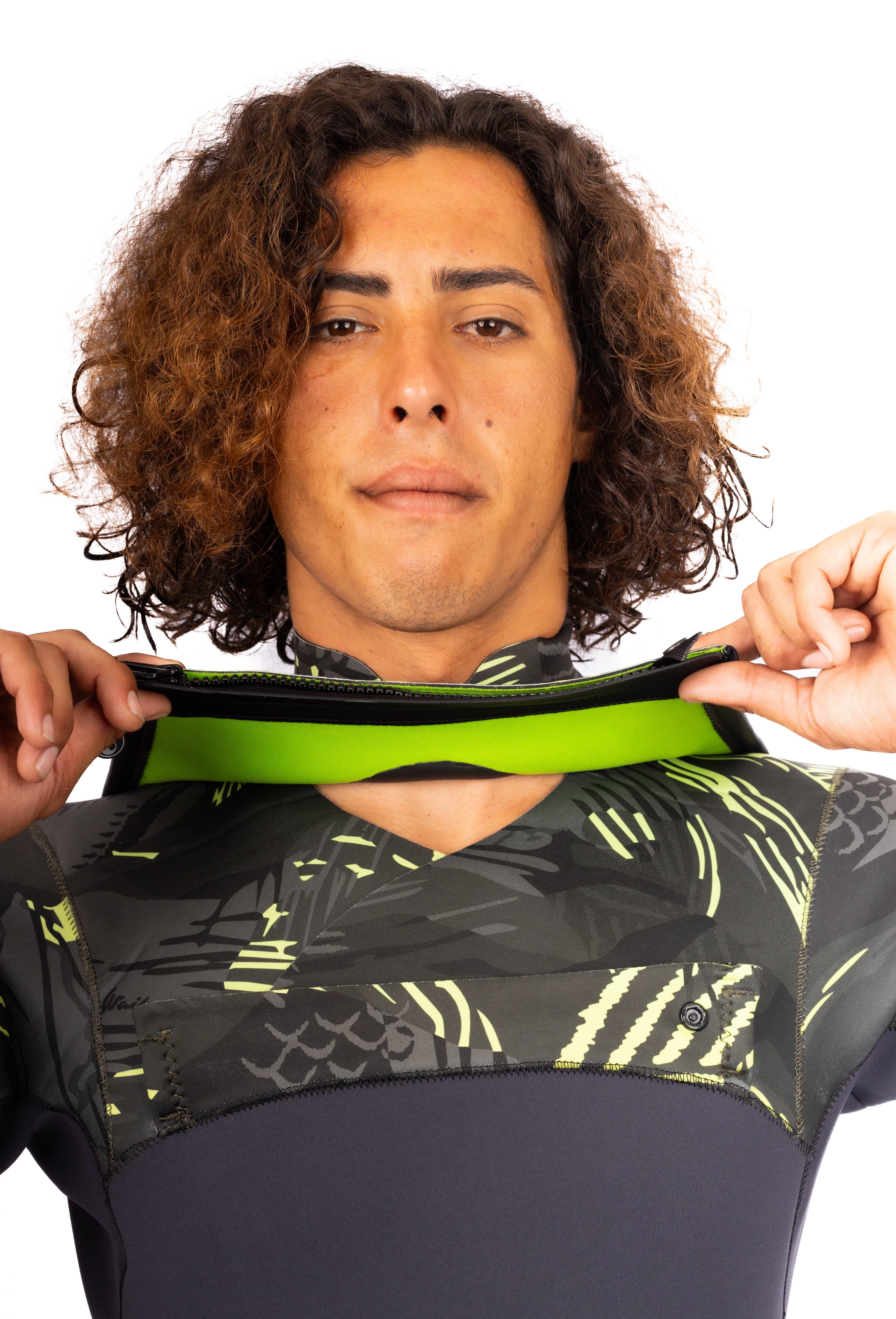 Men's Lime Fishbone Long Sleeve Spring Suit