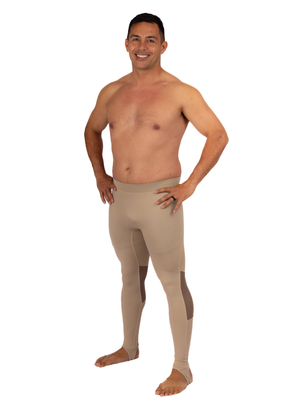 Tan Carvico Lycra Leggings