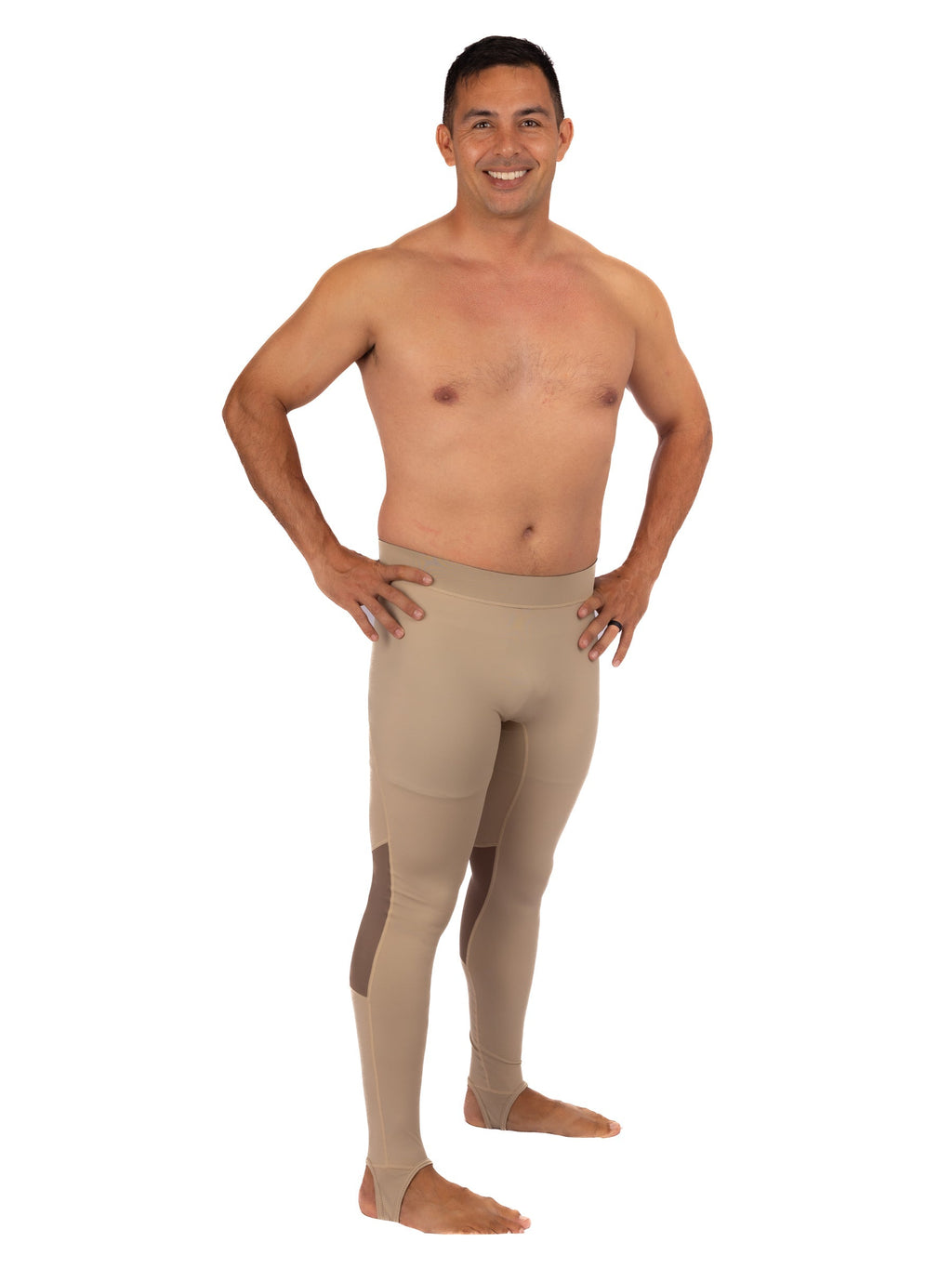 Tan Carvico Lycra Leggings
