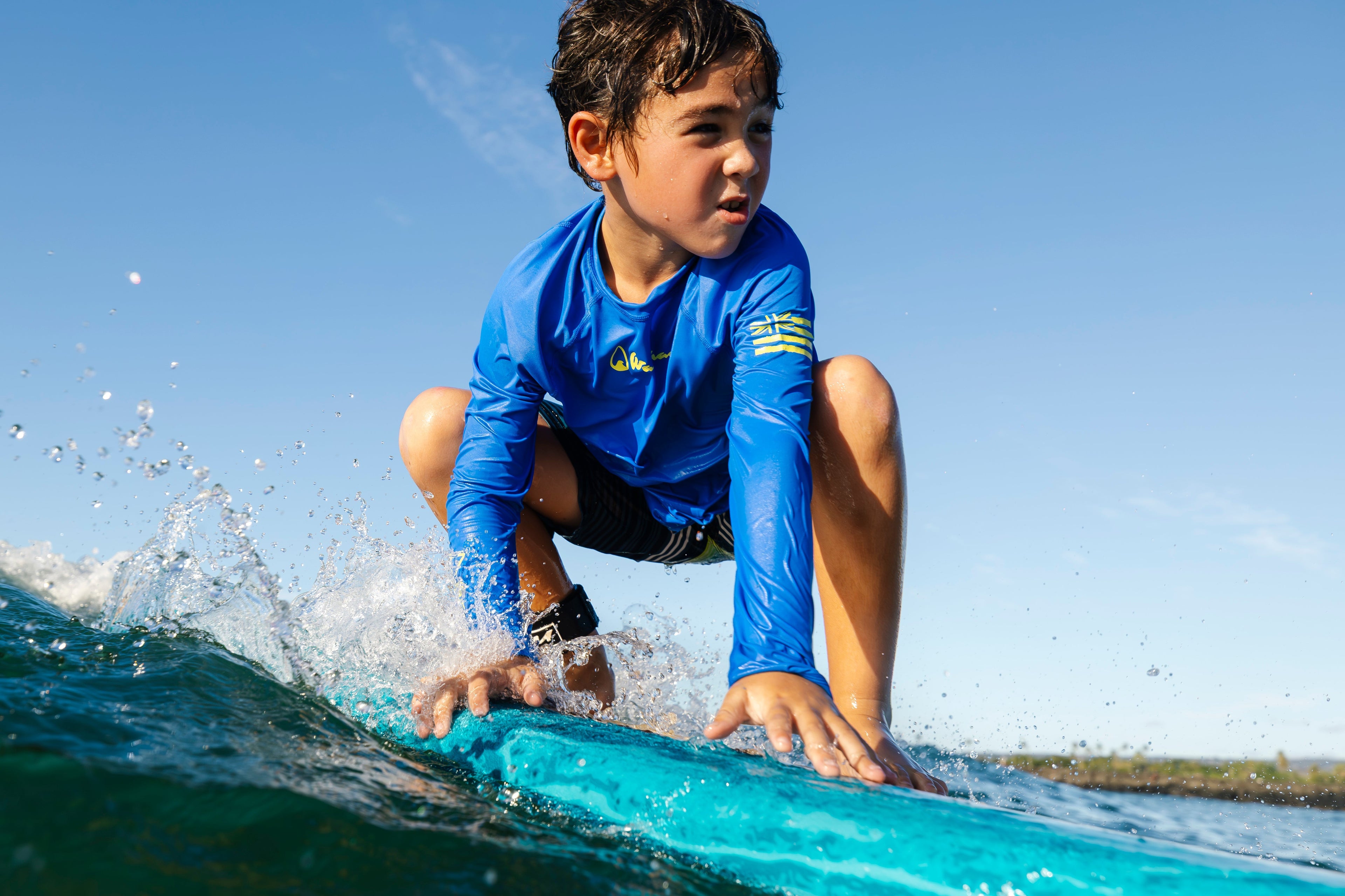 Children's Blue Long Sleeve Rashguard