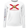 Key West, FL Florida Flag Girl's Long Sleeve UPF 50+ Dry-Fit Shirt