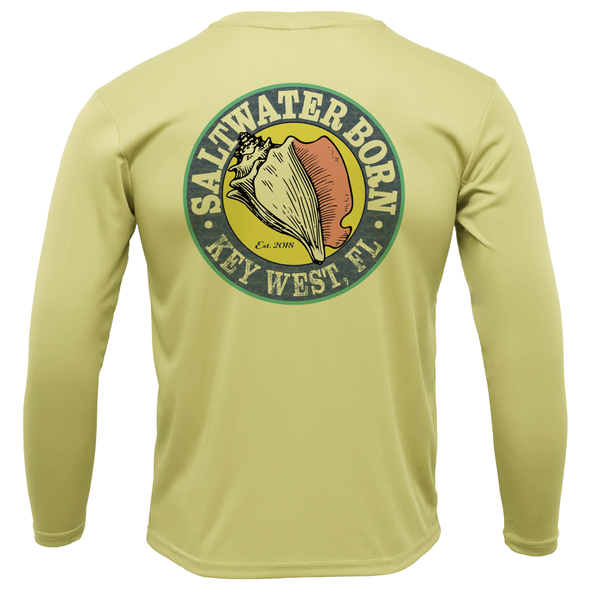 Key West, FL Mahi on Chest Boy's Long Sleeve UPF 50+ Dry-Fit Shirt